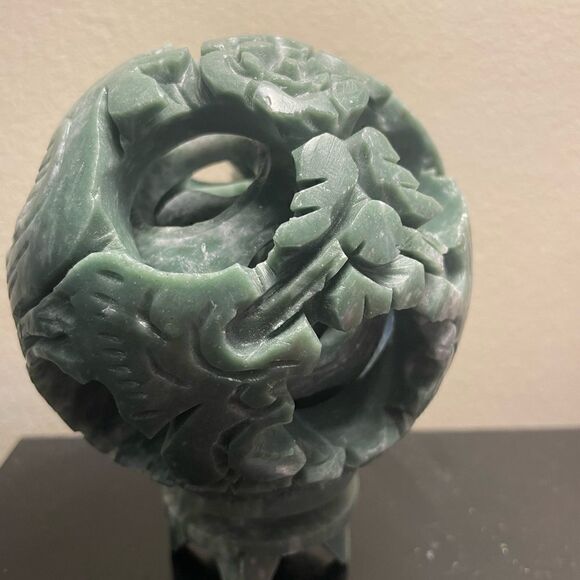 VNT 4 Layered Lucky Jade Puzzle Balls for good fortune and Mental Focus Handmade - Picture 5 of 5